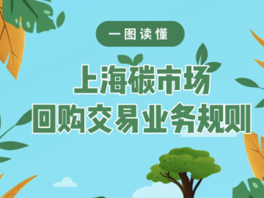 <b>一图读懂《上海碳市场回购交易业务规则》</b>